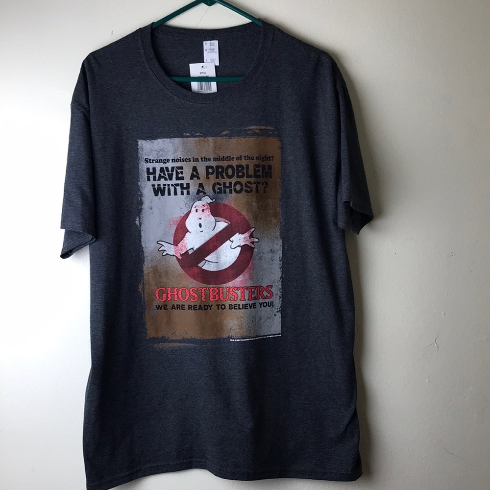 Ghostbusters gray t-shirt NWT Sz L